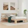 Image de Cadre De Lit Avec Tête De Lit Marron 90 X 200 Cm Pin Massif Vidaxl