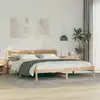 Image de Cadre De Lit Avec Tête De Lit Marron 180 X 200 Cm Pin Massif Vidaxl