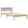 Image de Vidaxl cadre de lit avec tête de lit marron 90 x 190 cm pin massif