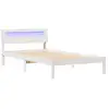 Image de Vidaxl cadre de lit avec tête de lit blanc 75 x 190 cm pin massif