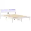 Image de Vidaxl cadre de lit blanc 140 x 190 cm bois massif en pin