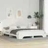 Image de Cadre De Lit Blanc 160 X 220 Cm Pin Massif Vidaxl