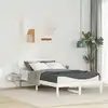 Image de Cadre De Lit Avec Tête De Lit Blanc 120 X 190 Cm Pin Massif Vidaxl