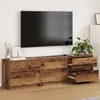 Image de Meuble tv - meuble hi-fi Vidaxl Unites TV 2 pcs Bois Ancien 180 x 34 x 50 cm Bois dingénierie