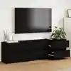 Image de Unites Tv 180 X 34 X 50 Cm Chêne Noir Bois D'ingénierie Vidaxl