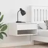 Image de Table De Chevet Blanc 50 X 32,5 X 24 Cm Bois Massif En Pin Vidaxl