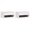 Image de Vidaxl table de chevet avec tiroir 2 pcs blanc 50 x 32,5 x 24 cm