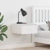 Image de vidaXL Table de chevet avec tiroir 2 pcs Blanc 37 x 35 x 185 cm 873484