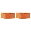 Image de Vidaxl table de chevet avec tiroir 2 pcs brun 37 x 35 x 18,5 cm