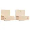 Image de Vidaxl table de chevet avec tiroir 2 pcs marron 44 x 32,5 x 40 cm