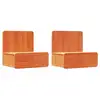 Image de Vidaxl table de chevet avec tiroir 2 pcs brun 44 x 32,5 x 40 cm
