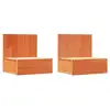 Image de Vidaxl table de chevet avec tiroir 2 pcs brun 42 x 32,5 x 40 cm
