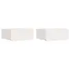 Image de Vidaxl table de chevet avec tiroir 2 pcs blanc 39 x 34 x 16,5 cm