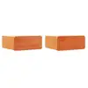 Image de Vidaxl table de chevet avec tiroir 2 pcs brun 39 x 34 x 16,5 cm