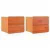 Image de Vidaxl table de chevet 2 pcs marron 39 x 34 x 33 cm bois de pin massif