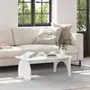 Image de Table Basse Blanc 80 X 50 X 31 Cm Bois Massif En Pin Vidaxl