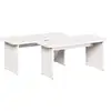 Image de Vidaxl table basse 2 pcs blanc bois massif en pin