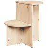 Image de Table basse en bois massif - vidaXL - Naturel - 50x40x50 cm - Bois massif en pin - Faite main - Assemblage requis