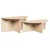 Image de Vidaxl table basse 2 pcs naturel bois massif en pin