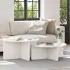 Image de Table Basse 2 Pcs Blanc Bois Massif En Pin Vidaxl
