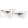 Image de Vidaxl table basse 2 pcs blanc bois massif en pin