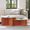 Image de Table Basse 2 Pc Brun Cire 79 X 39,5 X 40 Cm Bois Massif En Pin Vidaxl
