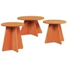 Image de Table basse ronde rustique - vidaXL - Brun cire - 49x49x30 cm - Bois de pin massif - Forme ronde - Usage intérieur