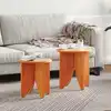 Image de Table Basse 2 Pcs Brun Cire Vidaxl
