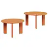 Image de Vidaxl table basse 2 pcs brun bois de pin massif