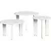 Image de Table Basse 3 Pcs Blanc Bois Massif En Pin Vidaxl