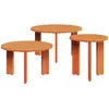 Image de Table Basse 3 Pcs Brun Cire Bois Massif En Pin Vidaxl