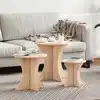 Image de Table Basse 3 Pcs Naturel Vidaxl