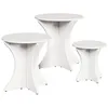 Image de Table basse ronde en bois de pin - vidaXL - Blanc - 3 pièces - 46x46x47 cm - Empilable - Usage intérieur