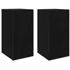 Image de Vidaxl meuble tv mural 2 pcs chêne noir 30,5 x 30 x 60 cm