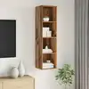 Image de Ensemble Meuble Tv Montage Mural Bois Ancien 37 X 37 X 142,5 Cm Vidaxl