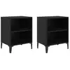 Image de Vidaxl cabinet de chevet 2 pcs chêne noir 40 x 30 x 50 cm