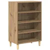 Image de Buffet moderne en bois dingénierie - vidaXL - 57x35x89.5 cm - Chêne artisanal - Rangement spacieux - Finition lisse