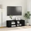 Image de Ensemble Meuble Tv Montage Mural Chêne Noir 102 X 35 X 35 Cm Vidaxl