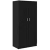 Image de Armoire rustique - vidaXL - Chêne Noir - 825 x 515 x 180 cm - Bois dingénierie - 2 portes - Étagère réglable