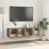 Image de Ensemble Meuble Tv Montage Mural 2 Pcs Marron 60 X 30 X 30 Cm Vidaxl