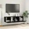Image de Ensemble Meuble Tv 2 Pcs Noir 60 X 30 X 30 Cm Bois D'ingénierie Vidaxl