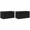 Image de Vidaxl ensemble meuble tv 2 pcs noir 60 x 30 x 30 cm bois d'ingénierie