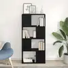 Image de Ensemble Meuble Tv Noir 60 X 24 X 125,5 Cm Bois D'ingénierie Vidaxl