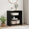 Image de vidaXL Buffet Noir 70 x 41 x 75 cm Bois dingénierie 875227