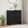 Image de Buffet Chêne Noir 70 X 41 X 75 Cm Bois D'ingénierie Vidaxl