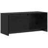 Image de Meuble TV mural - vidaXL - Chêne noir - Bois dingénierie - 90x35x40 cm - 2 portes - 1 étagère - Design rectangulaire