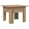 Image de Table basse moderne - vidaXL - Chêne artisanal - Bois dingénierie - 55x55x42 cm - Pieds carrés marron