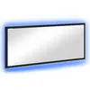 Image de Miroir mural moderne - vidaXL - Chêne noir - 90x85x37 cm - Éclairage LED intégré - Alimentation USB - Miroir plan