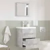 Image de Meuble haut de salle de bain - VIDAXL - 875689 - Gris - Bois dingénierie - Tiroir et étagères