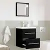 Image de Ensemble De Mobilier De Salle De Bain Noir 41 X 38,5 X 48 Cm Vidaxl